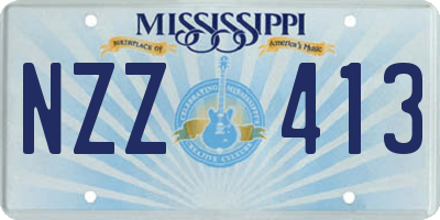 MS license plate NZZ413