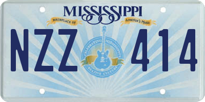 MS license plate NZZ414