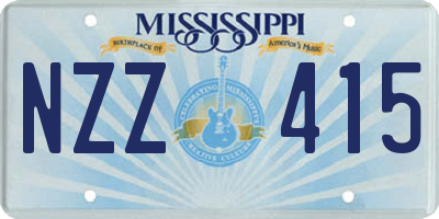 MS license plate NZZ415