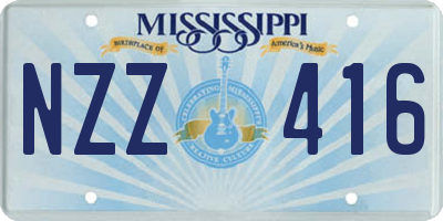 MS license plate NZZ416