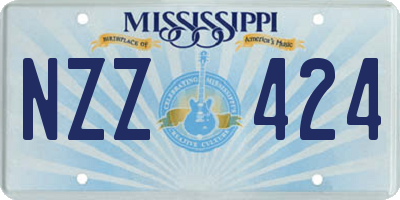 MS license plate NZZ424