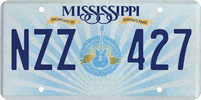 MS license plate NZZ427