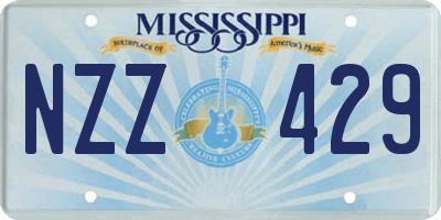 MS license plate NZZ429