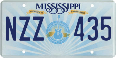 MS license plate NZZ435