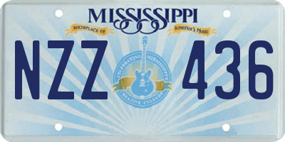 MS license plate NZZ436