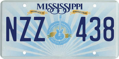MS license plate NZZ438