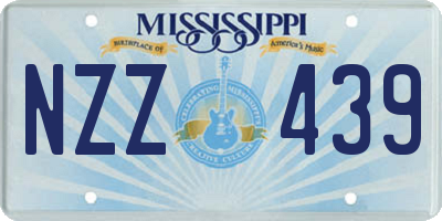 MS license plate NZZ439