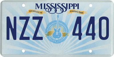 MS license plate NZZ440