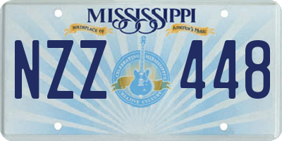 MS license plate NZZ448