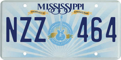 MS license plate NZZ464