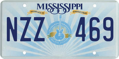 MS license plate NZZ469