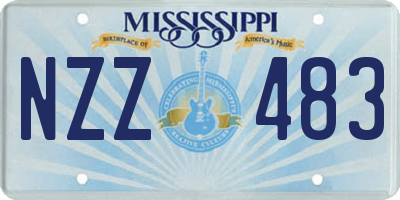 MS license plate NZZ483