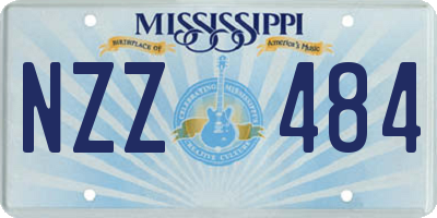 MS license plate NZZ484