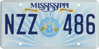 MS license plate NZZ486