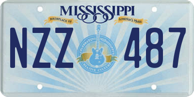 MS license plate NZZ487