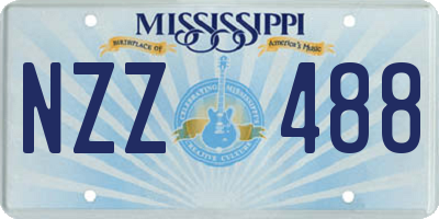 MS license plate NZZ488