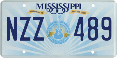 MS license plate NZZ489