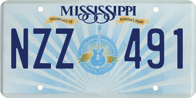 MS license plate NZZ491