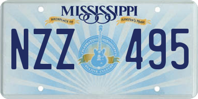 MS license plate NZZ495