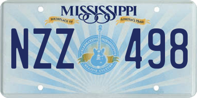MS license plate NZZ498