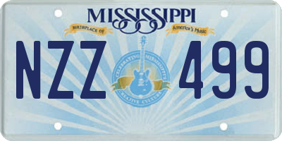 MS license plate NZZ499