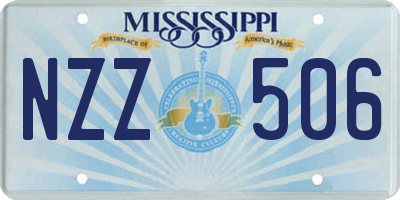 MS license plate NZZ506