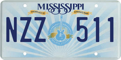 MS license plate NZZ511