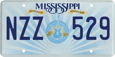 MS license plate NZZ529