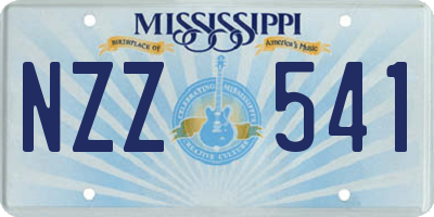 MS license plate NZZ541
