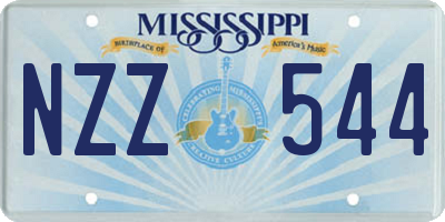 MS license plate NZZ544
