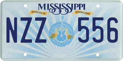 MS license plate NZZ556