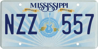 MS license plate NZZ557
