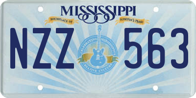 MS license plate NZZ563