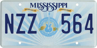 MS license plate NZZ564