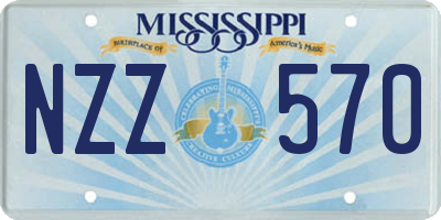 MS license plate NZZ570
