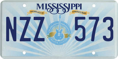 MS license plate NZZ573