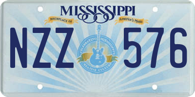 MS license plate NZZ576
