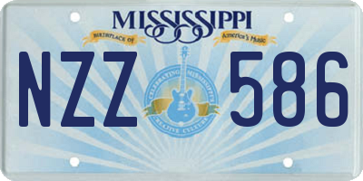 MS license plate NZZ586