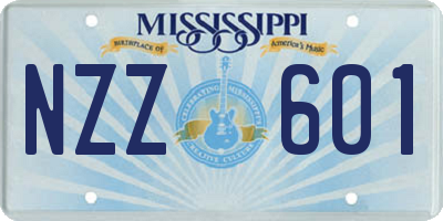 MS license plate NZZ601