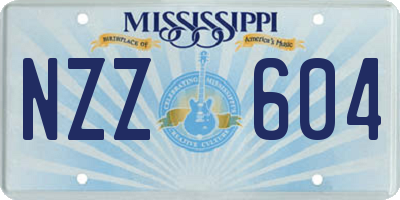 MS license plate NZZ604