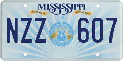 MS license plate NZZ607
