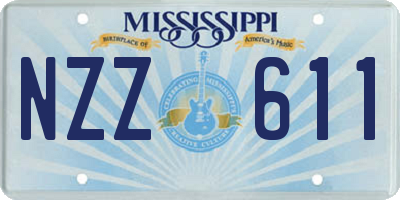 MS license plate NZZ611