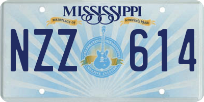 MS license plate NZZ614