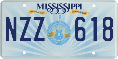 MS license plate NZZ618
