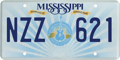 MS license plate NZZ621
