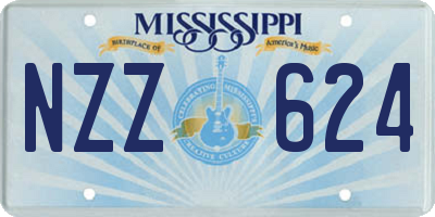 MS license plate NZZ624