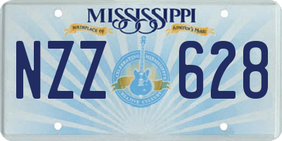 MS license plate NZZ628