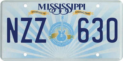 MS license plate NZZ630