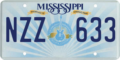 MS license plate NZZ633
