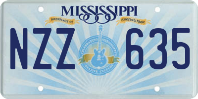 MS license plate NZZ635